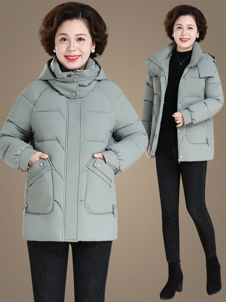 Утепленная хлопковая куртка для женщин среднего возраста: осенне-зимняя повседневная верхняя одежда средней длины с капюшоном на молнии
Утепленная хлопковая куртка для женщин среднего возраста: осенне-зимняя повседневная верхняя одежда средней длины с капюшоном на молнии