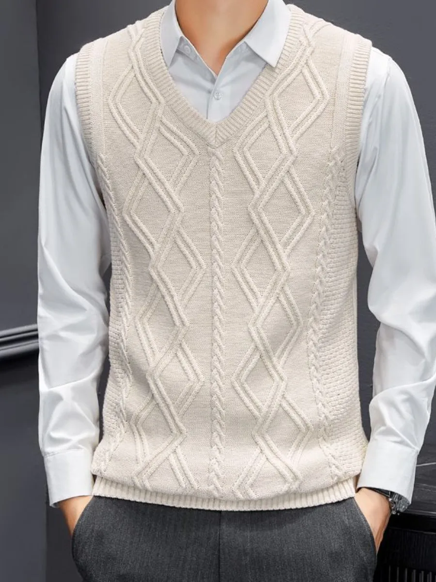 Autumn Winter Knitted Vest Men's Slim Fit V-Ne Svel Faion Ci Sle Thiened Warm Woolen Sweater M Garment
Autumn Winter Knitted Vest Men's Slim Fit V-Ne Svel Faion Ci Sle Thiened Warm Woolen Sweater M Garment