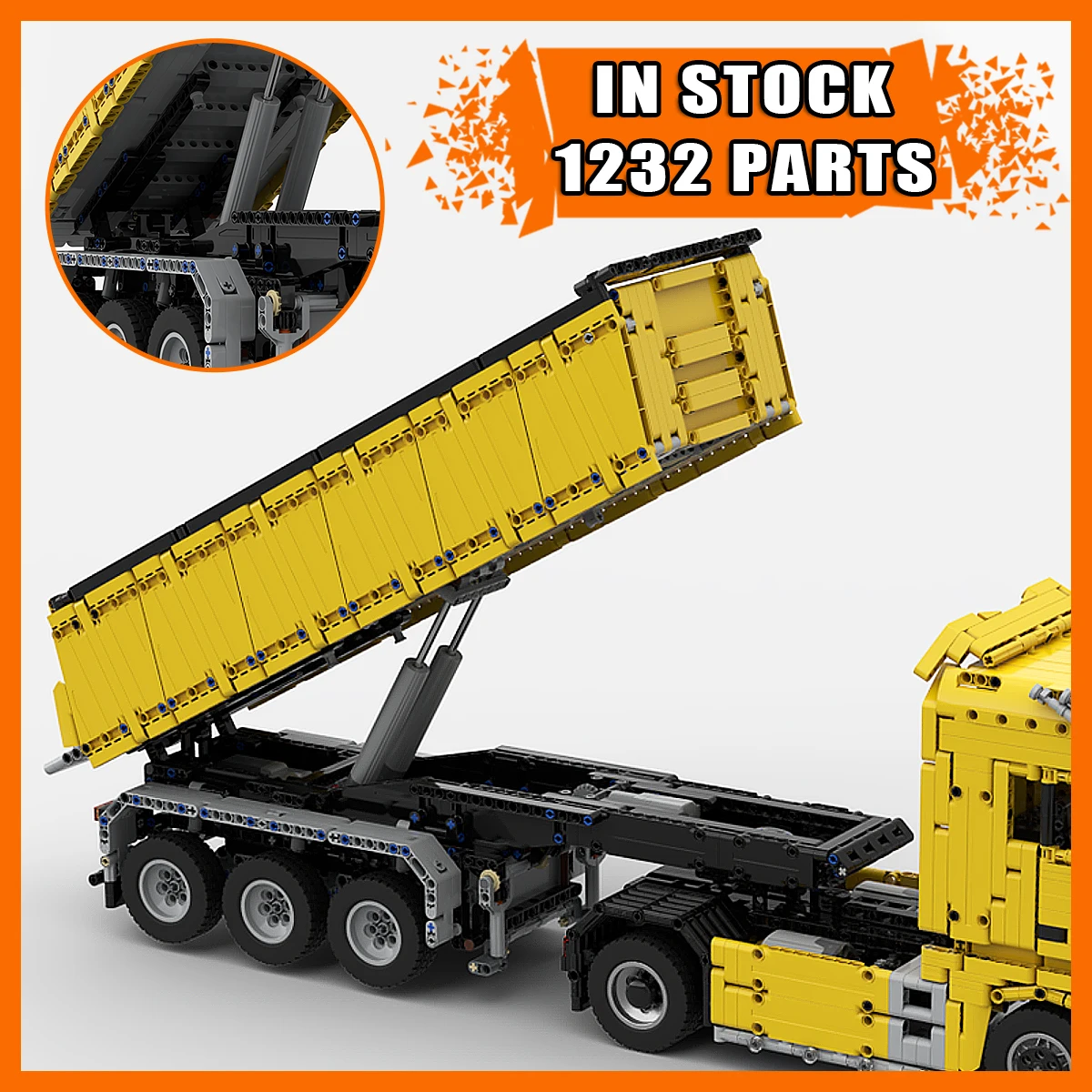 NEW MOC 3-Axle Dump Trailer and Truck Building Blocks Set, 1:17 Scale DIY Assembly Car Model Kit, Creative Construction Toy Gift
NEW MOC 3-Axle Dump Trailer and Truck Building Blocks Set, 1:17 Scale DIY Assembly Car Model Kit, Creative Construction Toy Gift