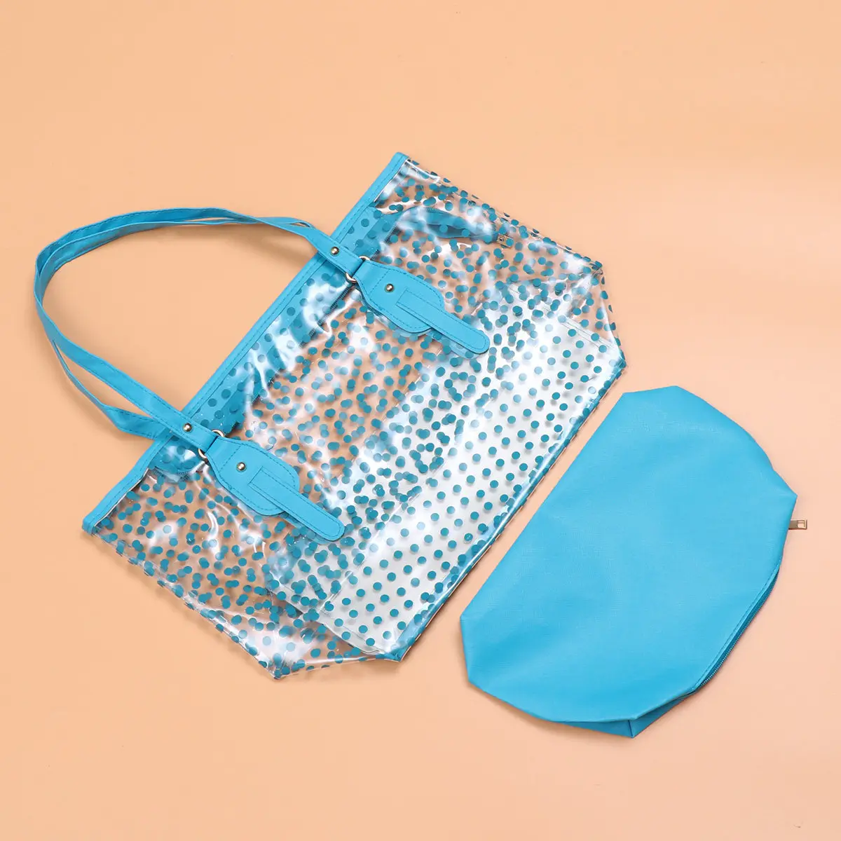 1Pcs Waterproof Beach Bag Women Handbag Round Dots Pattern PVC Creative Fashion Blue Swimming Storage
1Pcs Waterproof Beach Bag Women Handbag Round Dots Pattern PVC Creative Fashion Blue Swimming Storage
