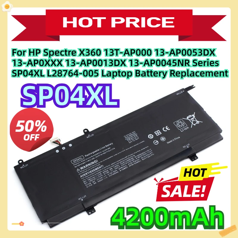 Для HP Spectre X360 13T-AP000 13-AP0053DX 13-AP0XXX 13-AP0013DX 13-AP0045NR Series SP04XL L28764-005 Замена аккумулятора ноутбука
Для HP Spectre X360 13T-AP000 13-AP0053DX 13-AP0XXX 13-AP0013DX 13-AP0045NR Series SP04XL L28764-005 Замена аккумулятора ноутбука