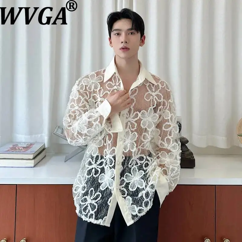WVGA New Men's Summer Three-Dimensional Lace Flower Trendy Long Sleeved Shirt Personality Slightly Niche Chic Casual Tops W22915
WVGA New Men's Summer Three-Dimensional Lace Flower Trendy Long Sleeved Shirt Personality Slightly Niche Chic Casual Tops W22915