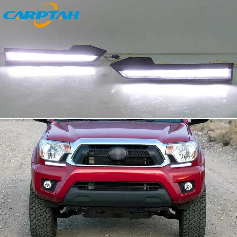 Car LED DRL 12V Daylights For Toyota Tacoma 2011- 2013 2014 2015 Yellow Turn Signal Daytime Running Headlamps Auto Driving Lamp
Car LED DRL 12V Daylights For Toyota Tacoma 2011- 2013 2014 2015 Yellow Turn Signal Daytime Running Headlamps Auto Driving Lamp
