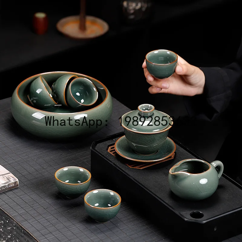 PYJ Ge kiln cover bowl teacup single household tea cover bowl high-end retro ceramic kung fu tea set
PYJ Ge kiln cover bowl teacup single household tea cover bowl high-end retro ceramic kung fu tea set