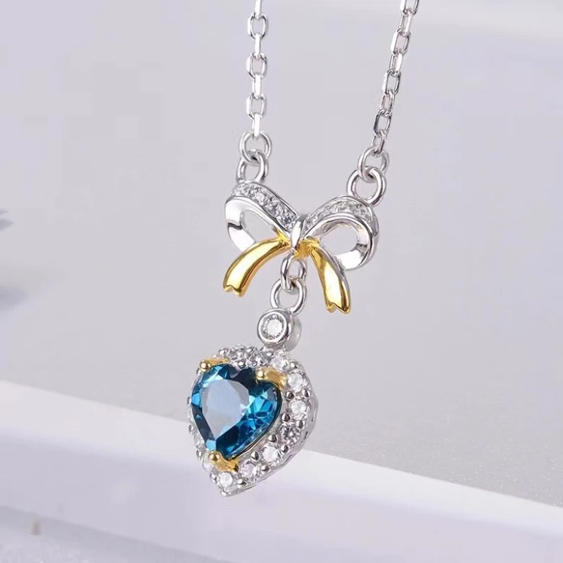 Natural London Blue Topaz Heart Pendant Necklace Pendant 925 Silver luxury jewelry designers
Natural London Blue Topaz Heart Pendant Necklace Pendant 925 Silver luxury jewelry designers