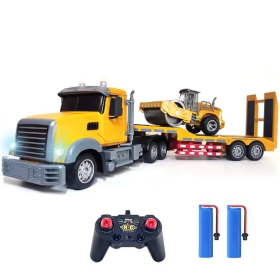 Remote Control Semi Truck Toy for 1:24 RC Tractor-Semitrailer in Red, ABS Plastic, with Sound, Lights Inertia Roller
Remote Control Semi Truck Toy for 1:24 RC Tractor-Semitrailer in Red, ABS Plastic, with Sound, Lights Inertia Roller