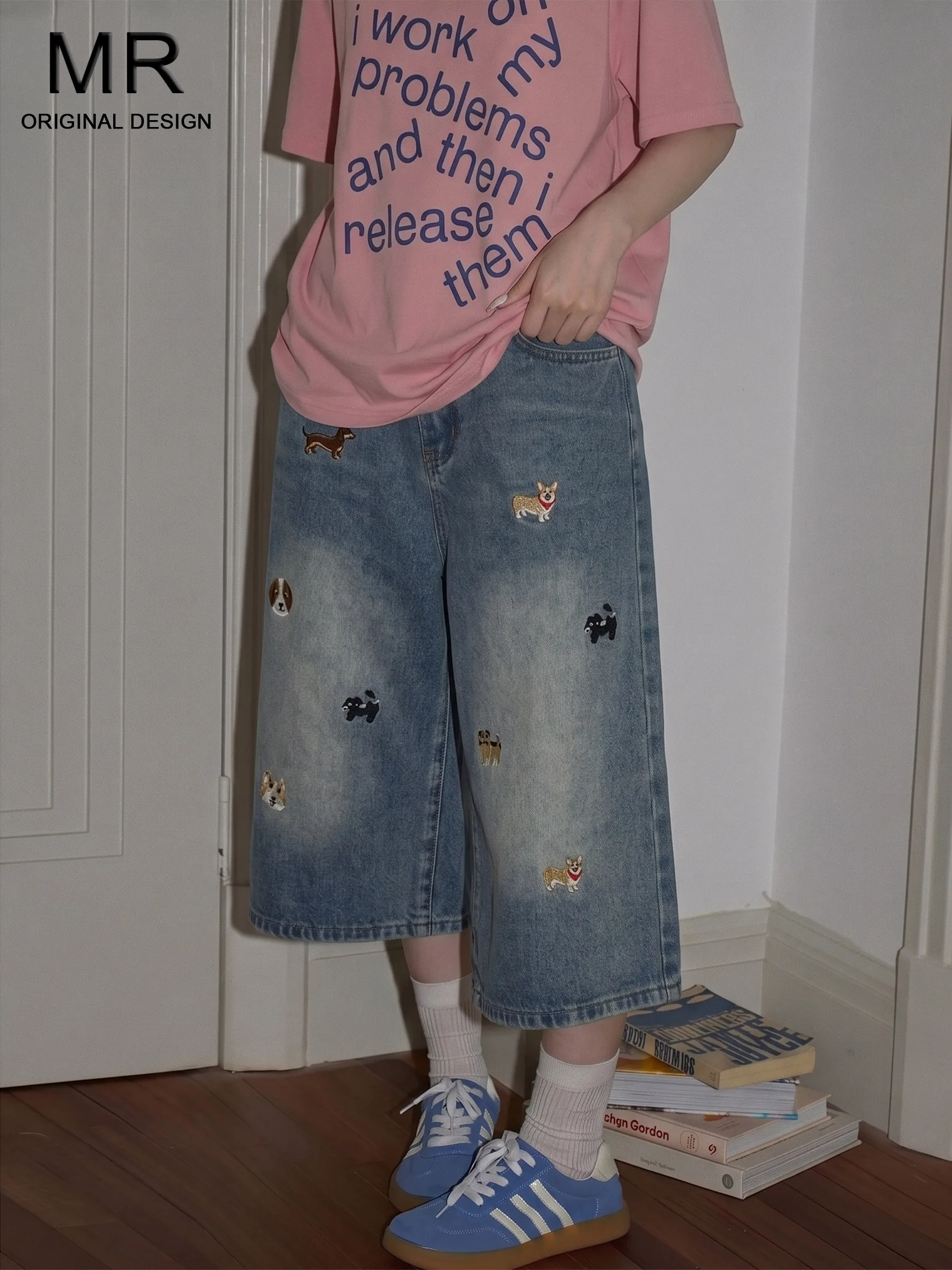 American Style Embroidered Dog Loose Leggings Women's Jeans High Waist Summer Low Waist Slimming Casual Straight Leg Pants
American Style Embroidered Dog Loose Leggings Women's Jeans High Waist Summer Low Waist Slimming Casual Straight Leg Pants