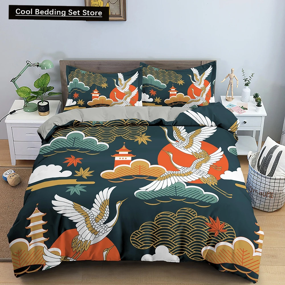 Crane Printed Bedding Set 3D Red Japanese Cherry Blossoms Duvet Cover King Queen Size Floral Cloud 2/3pcs Polyester Quilt Cover
Crane Printed Bedding Set 3D Red Japanese Cherry Blossoms Duvet Cover King Queen Size Floral Cloud 2/3pcs Polyester Quilt Cover