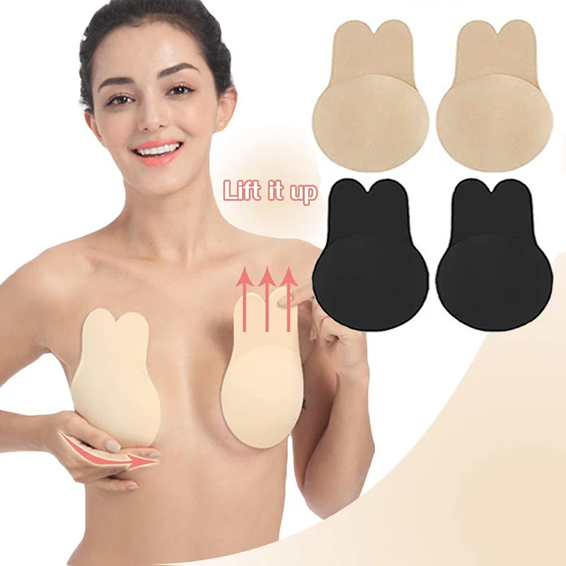Women lift Up Bras Self Adhesive Silicone skin friendly Reusable Sticky Breast Lift Invisible Bra Rabbit Nipple Cover Bra Pads
Women lift Up Bras Self Adhesive Silicone skin friendly Reusable Sticky Breast Lift Invisible Bra Rabbit Nipple Cover Bra Pads