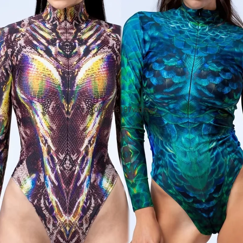 Cool Sexy Leopard Print Holiday Party Women Cosplay Bodysuit Beach Zipper Long Sleeve Swimsuit Rainbow Performance Outfits
Cool Sexy Leopard Print Holiday Party Women Cosplay Bodysuit Beach Zipper Long Sleeve Swimsuit Rainbow Performance Outfits