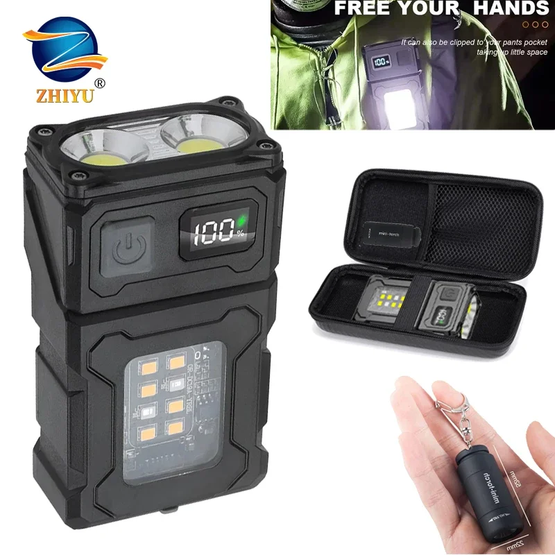 Mini Rechargeable LED Flashlight Portable Pen Clip Headtorch Super Bright COB Red and Blue Light Flashlight Magnet Working Lamp
Mini Rechargeable LED Flashlight Portable Pen Clip Headtorch Super Bright COB Red and Blue Light Flashlight Magnet Working Lamp