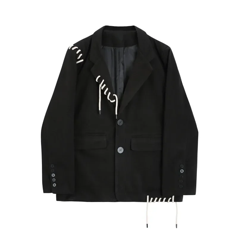 Drawstring Lace Up Design Women Casual Blazers Coat Loose Spring Autumn New Lapel Single-breasted Long Sleeve Female Suit Jacket
Drawstring Lace Up Design Women Casual Blazers Coat Loose Spring Autumn New Lapel Single-breasted Long Sleeve Female Suit Jacket
