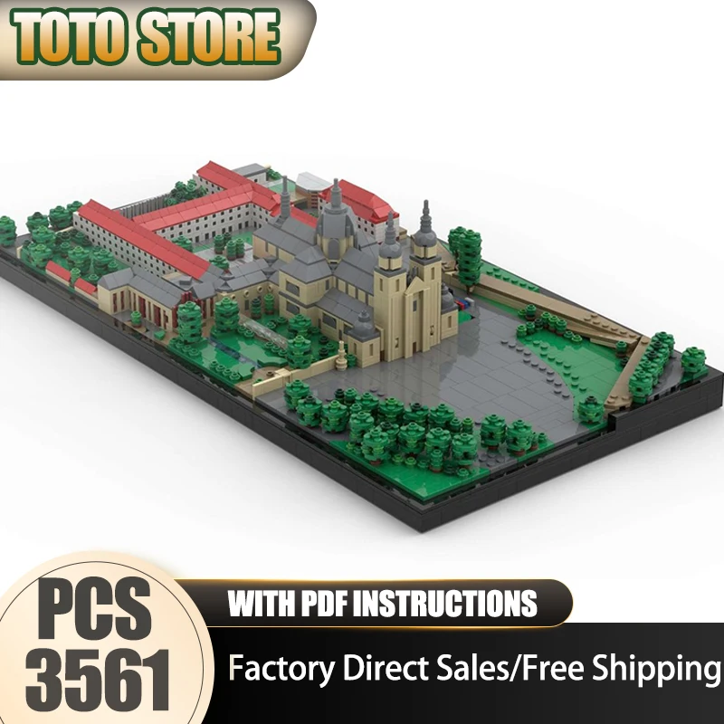Street View Moc Building Blocks Modular Fulda Cathedral Extended Model Technology Brick DIY Assembly Construction Holiday Toy