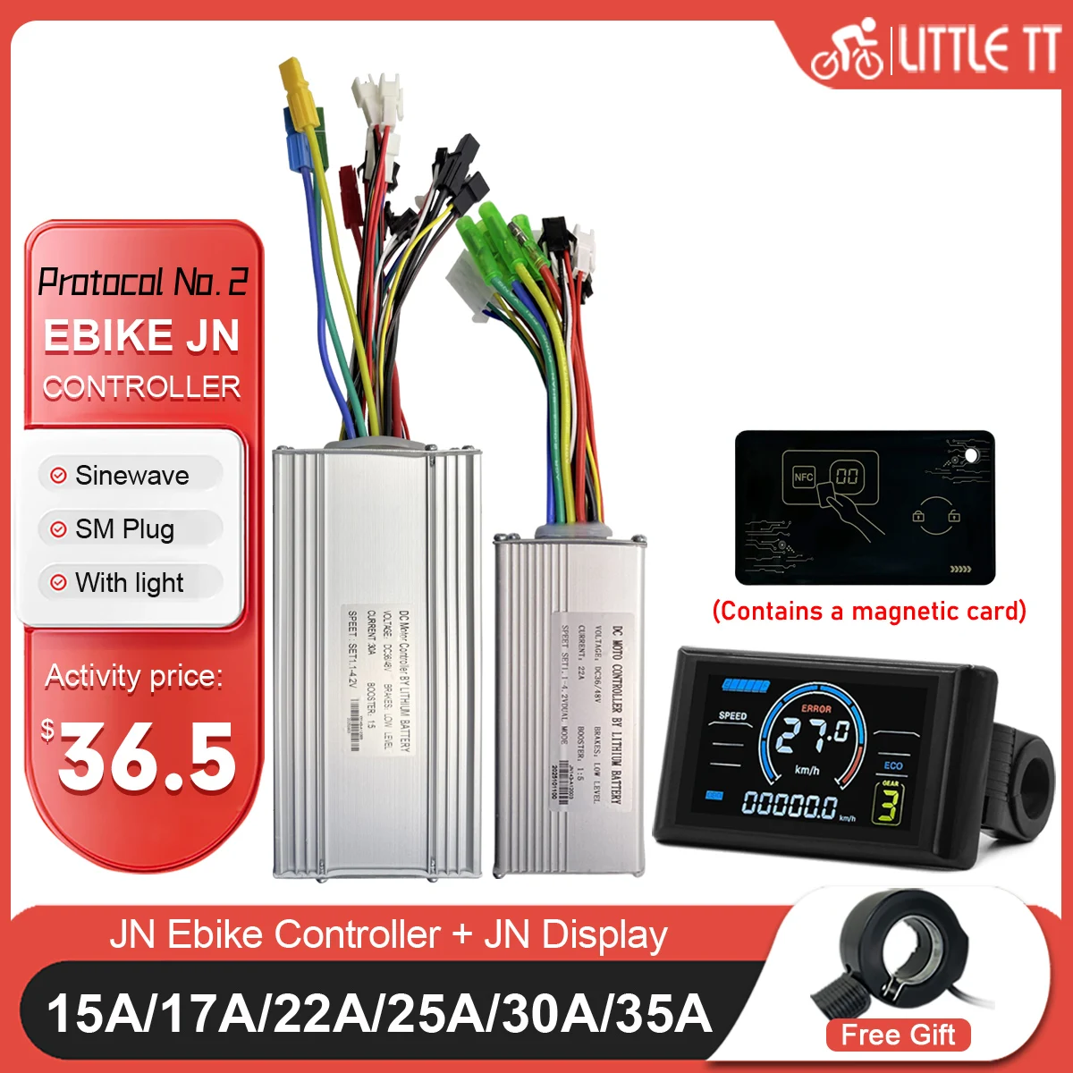 Контроллер для электровелосипеда синусоидальный бесщеточный 24/36/48В 15А 17А 22А 30А 35А с цветным дисплеем S966 NFC для комплекта переоборудования электровелосипеда
Контроллер для электровелосипеда синусоидальный бесщеточный 24/36/48В 15А 17А 22А 30А 35А с цветным дисплеем S966 NFC для комплекта переоборудования электровелосипеда