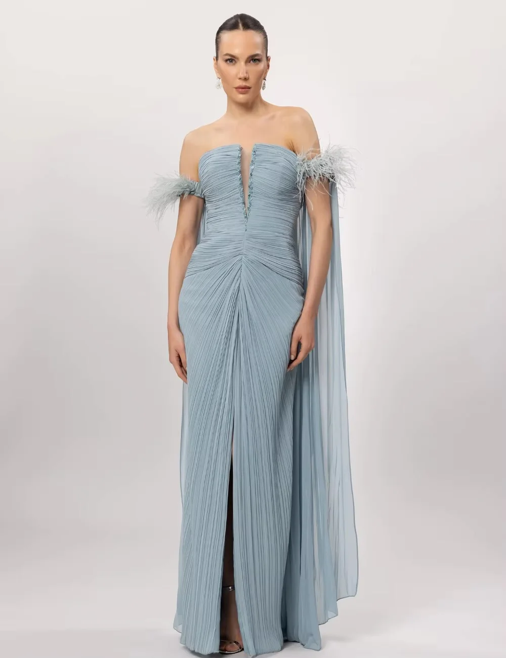 Silver Chiffon Long Bespoke Occasion Gown Evening Dresses Pastrol Unisex Jersey Retro Dubai Saudi Arabic Prom Customized
Silver Chiffon Long Bespoke Occasion Gown Evening Dresses Pastrol Unisex Jersey Retro Dubai Saudi Arabic Prom Customized