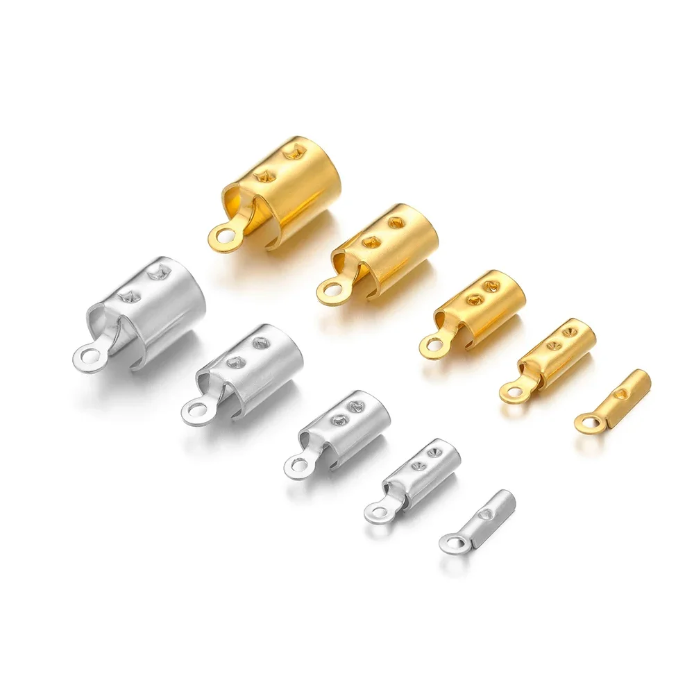 50pcs Stainless Steel PVD Gold Crimp End Beads Caps for DIY Jewelry Making Necklace Chains Findings Bracelet Supplies Wholesale
50pcs Stainless Steel PVD Gold Crimp End Beads Caps for DIY Jewelry Making Necklace Chains Findings Bracelet Supplies Wholesale