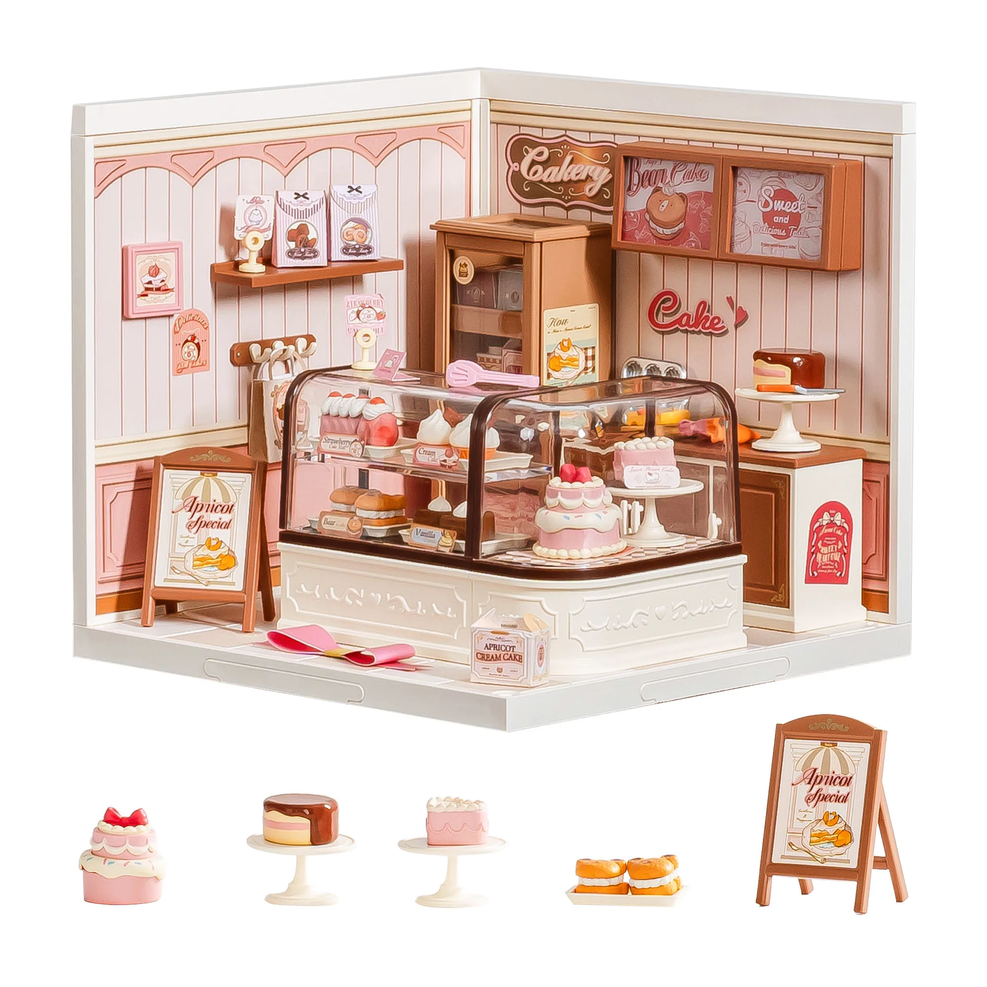 Rolife DIY Miniature House Kit Tasty Cake Shop Super Creator Dollhouse 3D Puzzle Model Kit with LED Light Home Decor Xmas Gifts
Rolife DIY Miniature House Kit Tasty Cake Shop Super Creator Dollhouse 3D Puzzle Model Kit with LED Light Home Decor Xmas Gifts