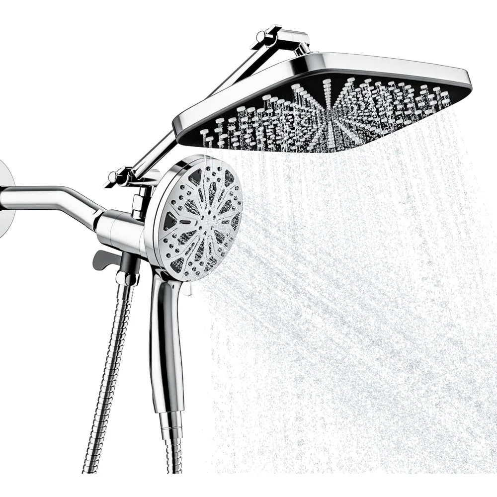 Rain Shower Head with Handheld Spray Combo, 12 Inch Adjustable High Pressure Rainfall Shower Head Full Body Coverage with Extens
Rain Shower Head with Handheld Spray Combo, 12 Inch Adjustable High Pressure Rainfall Shower Head Full Body Coverage with Extens