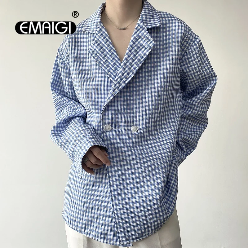 Suit Collar Plaid Shirts Men Long Sleeve Loose Casual Japan Korean Streetwear Fashion Vintage Shirts Male Tops Blouse Shirts
Suit Collar Plaid Shirts Men Long Sleeve Loose Casual Japan Korean Streetwear Fashion Vintage Shirts Male Tops Blouse Shirts