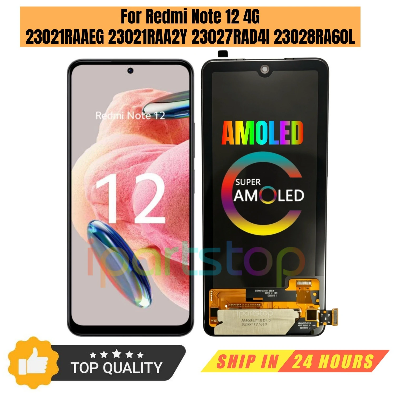 iParts New Display for Redmi Note 12 4G 23021RAAEG 23021RAA2Y 23027RAD4I 23028RA60L AMOLED Touch Screen With Frame Assembly
iParts New Display for Redmi Note 12 4G 23021RAAEG 23021RAA2Y 23027RAD4I 23028RA60L AMOLED Touch Screen With Frame Assembly