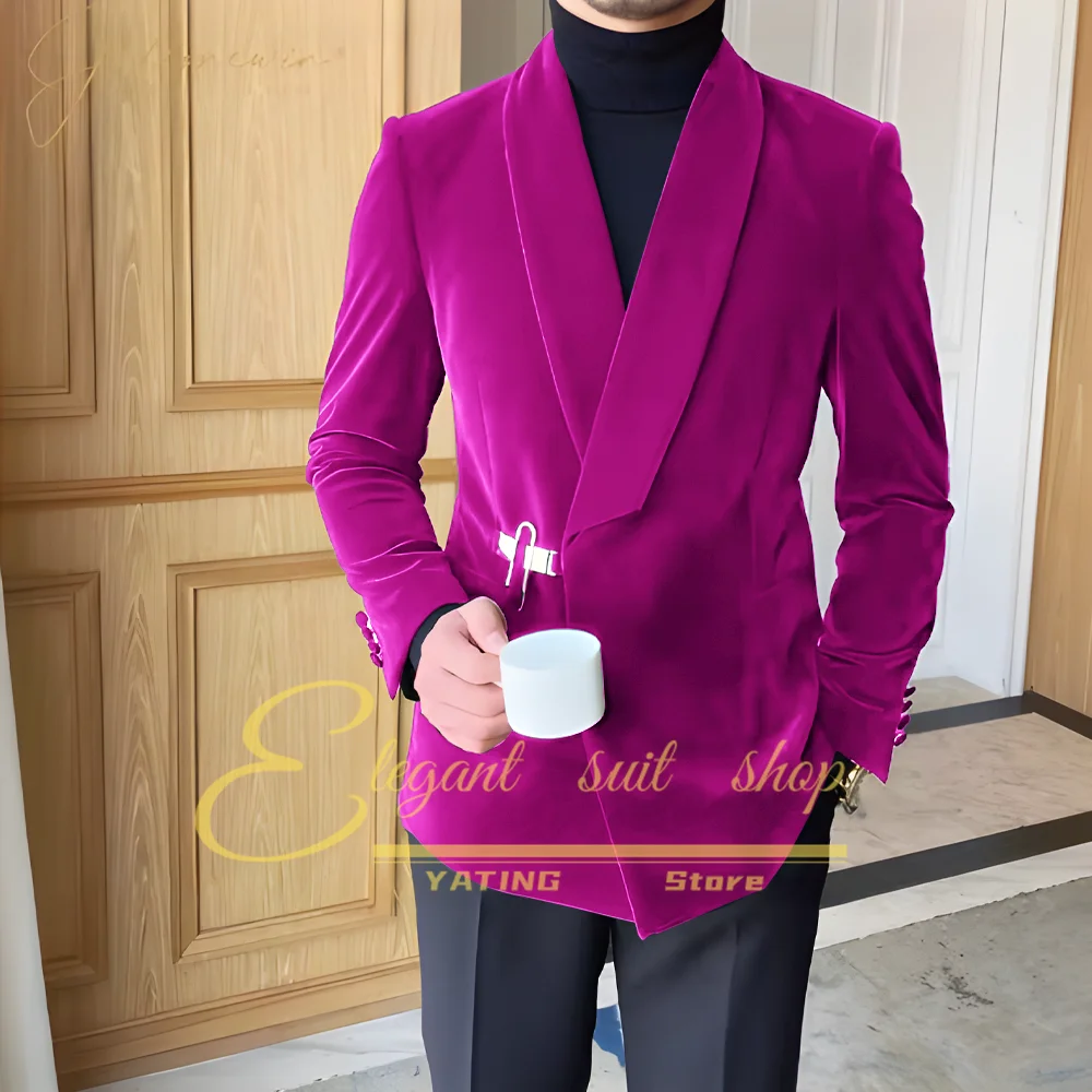 Men Suits 2025 Velvet Double Breasted Tailor-Made Tuxedo 2 Pieces Blazer Pant Wedding Party Groom Costume Homme
Men Suits 2025 Velvet Double Breasted Tailor-Made Tuxedo 2 Pieces Blazer Pant Wedding Party Groom Costume Homme