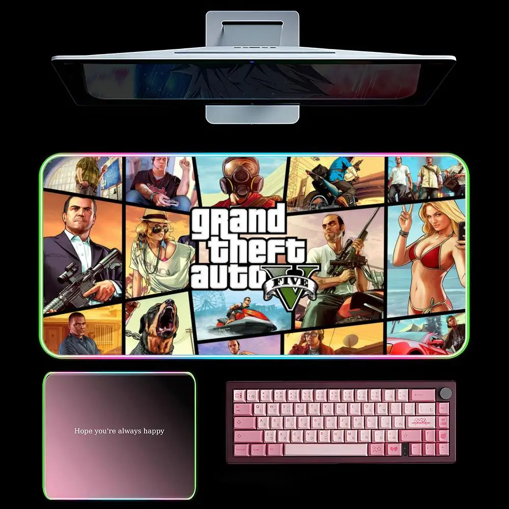 Grand Theft Auto V Коврик для мыши RGB Игровой коврик для мыши Светодиодные большие игровые коврики для мыши XXL Коврик для клавиатуры Светящийся настольный коврик с подсветкой
Grand Theft Auto V Коврик для мыши RGB Игровой коврик для мыши Светодиодные большие игровые коврики для мыши XXL Коврик для клавиатуры Светящийся настольный коврик с подсветкой