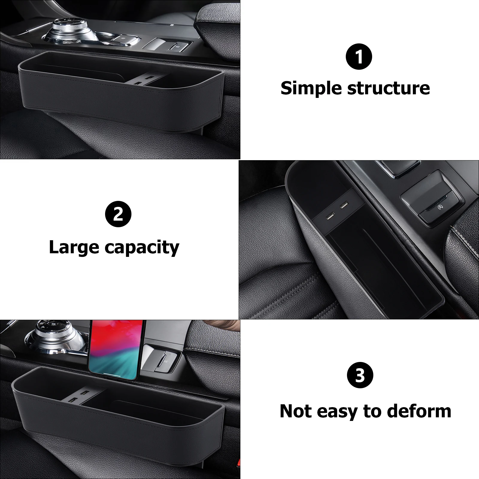 1Pc Versatile Abs Leather Car Seat Gap Organizer Usb Charging Case For Car Interior Tidiness
1Pc Versatile Abs Leather Car Seat Gap Organizer Usb Charging Case For Car Interior Tidiness