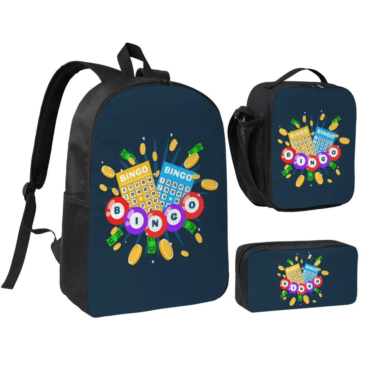 Funny Bingo Game Backpack Student Boys Girls BookBag School Bag Computer Shoulder Bags 3ps Insulated Lunch Bag Pencil Case
Funny Bingo Game Backpack Student Boys Girls BookBag School Bag Computer Shoulder Bags 3ps Insulated Lunch Bag Pencil Case
