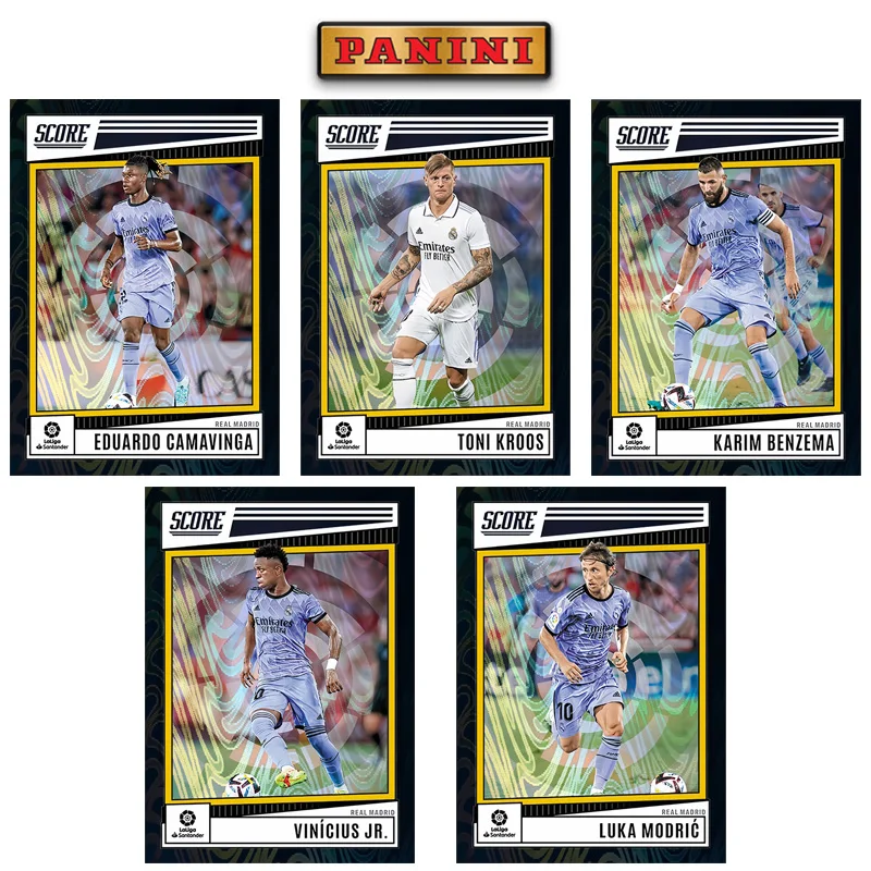 Panini DIY Base Laliga Black Swirl Real Madraid Modric Benzema Vinivius Camavinga Toni Kroos Football Star Trading Cards Gift
Panini DIY Base Laliga Black Swirl Real Madraid Modric Benzema Vinivius Camavinga Toni Kroos Football Star Trading Cards Gift