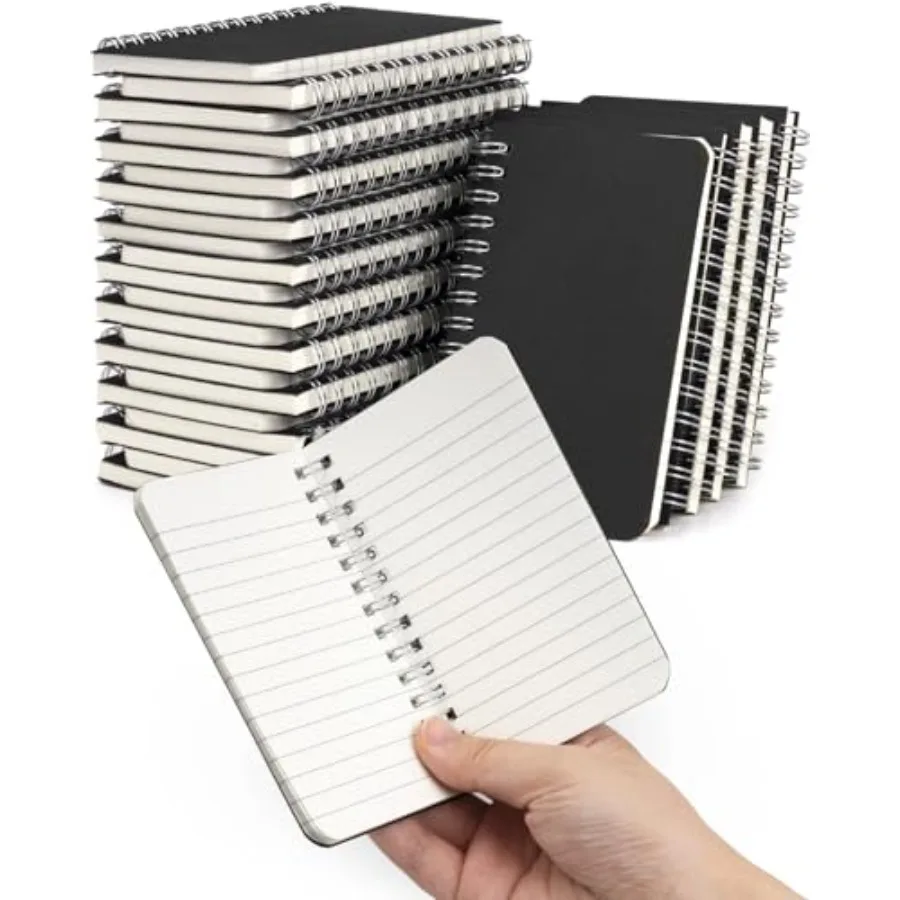 Mini Spiral Notebooks 3x5 Bulk, Pocket Notebooks Memo Pads Packs, Small Notepads Black Cardboard Cover for Men, Women,,Home, Of
Mini Spiral Notebooks 3x5 Bulk, Pocket Notebooks Memo Pads Packs, Small Notepads Black Cardboard Cover for Men, Women,,Home, Of
