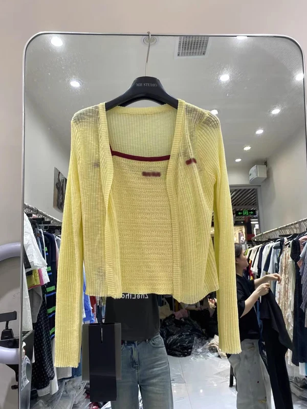 Summer Yellow Knitted Two-Piece Set Women's Fashionable Commute Korean Style Casual Universal Size Long Sleeve Regular Length
Summer Yellow Knitted Two-Piece Set Women's Fashionable Commute Korean Style Casual Universal Size Long Sleeve Regular Length
