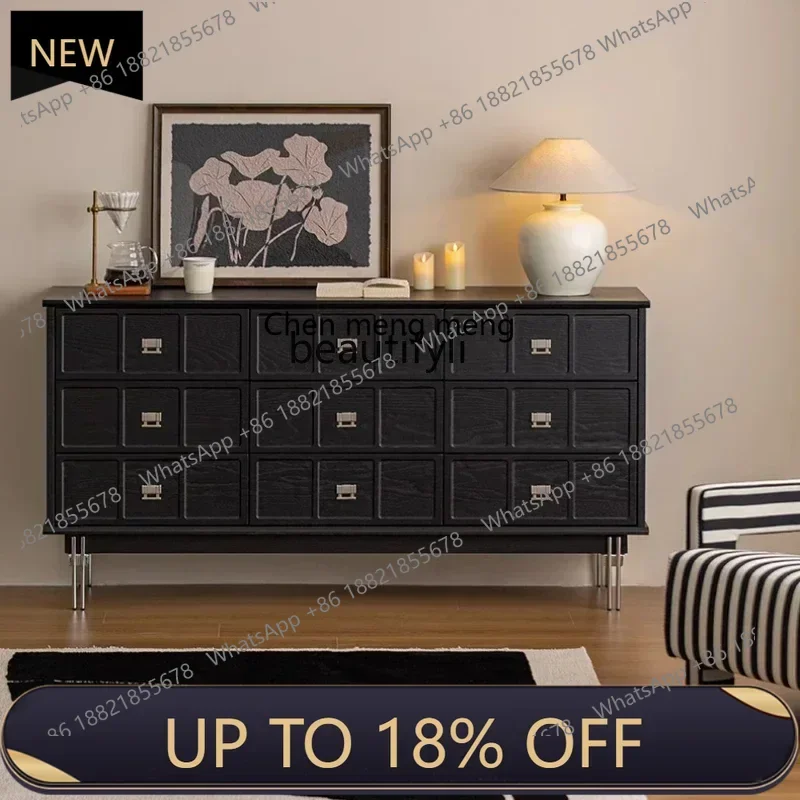 P178 French retro dining side cabinet integrated chest cabinet against the wall bedroom solid wood storage cabinet medieval
P178 French retro dining side cabinet integrated chest cabinet against the wall bedroom solid wood storage cabinet medieval