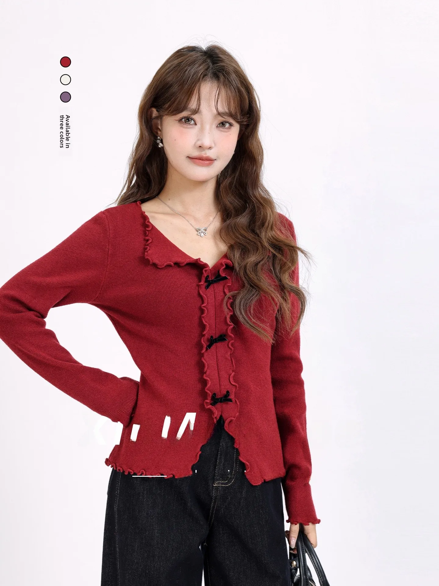 Красный вязаный топ с V-образным вырезом Ele Red, корейский стиль, с эффектом утяжки, с длинными рукавами, мягкий трикотаж для женщин
Красный вязаный топ с V-образным вырезом Ele Red, корейский стиль, с эффектом утяжки, с длинными рукавами, мягкий трикотаж для женщин