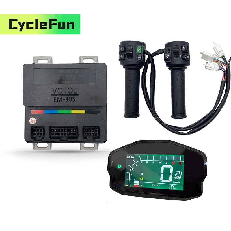 VOTOL EM30S 40A Sine Wave Controller 500W-1500W ECU Motherboard For Electric Motorcycle Scooter With DKD Display T08 Throttle
VOTOL EM30S 40A Sine Wave Controller 500W-1500W ECU Motherboard For Electric Motorcycle Scooter With DKD Display T08 Throttle
