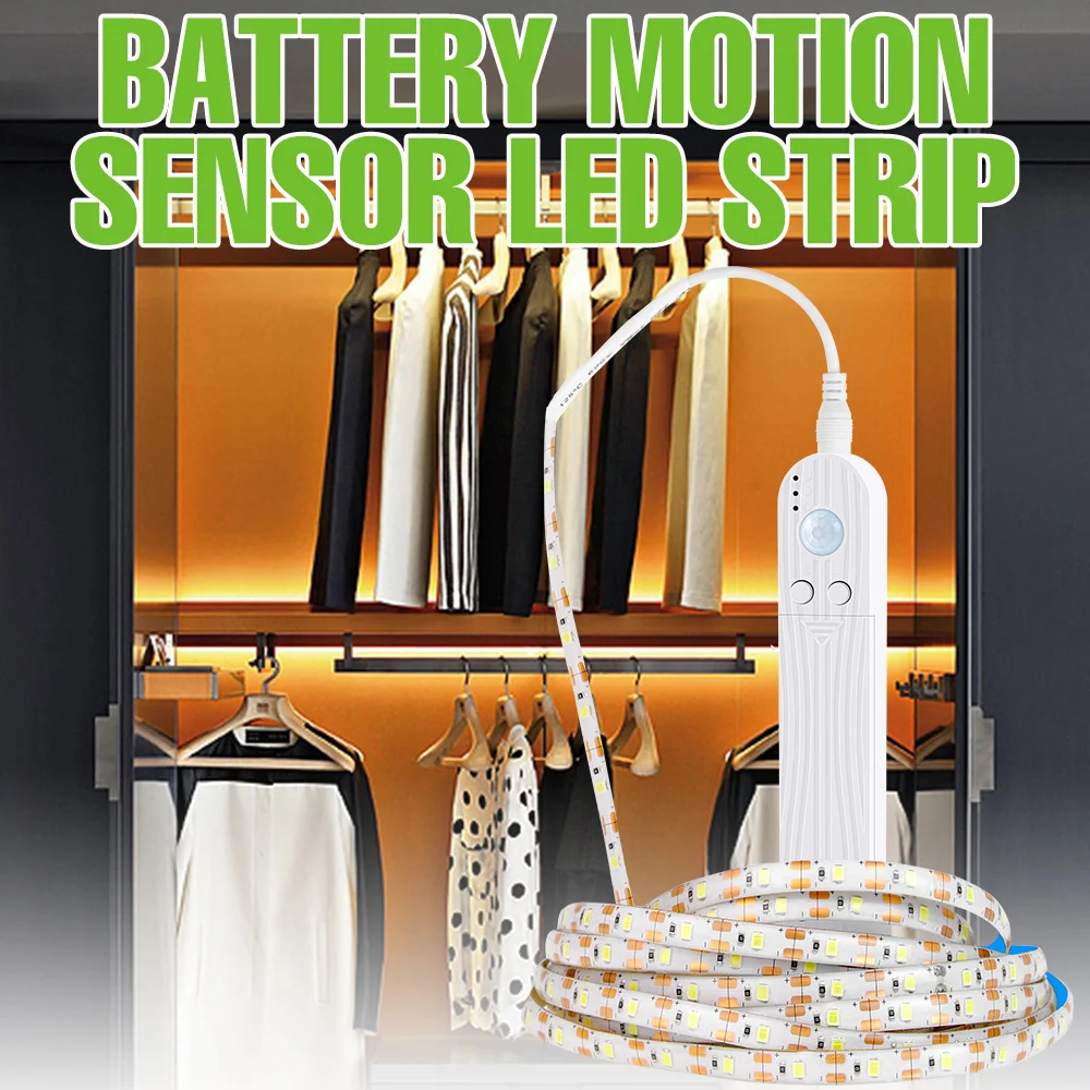 LED Strip Light Under Cabinet Tape Lamp PIR Motion Sensor AAA Battery Powered For Kitchen Bedroom Bedside Stairs Decor Backlight
LED Strip Light Under Cabinet Tape Lamp PIR Motion Sensor AAA Battery Powered For Kitchen Bedroom Bedside Stairs Decor Backlight