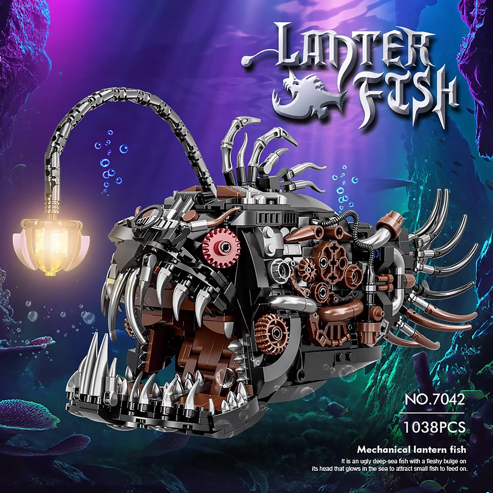 Механическая рыбка-фонарь, 1038 деталей, игрушечный конструктор, модель для сборки, подходит для взрослых и подростков, подарок на день рождения.
Механическая рыбка-фонарь, 1038 деталей, игрушечный конструктор, модель для сборки, подходит для взрослых и подростков, подарок на день рождения.