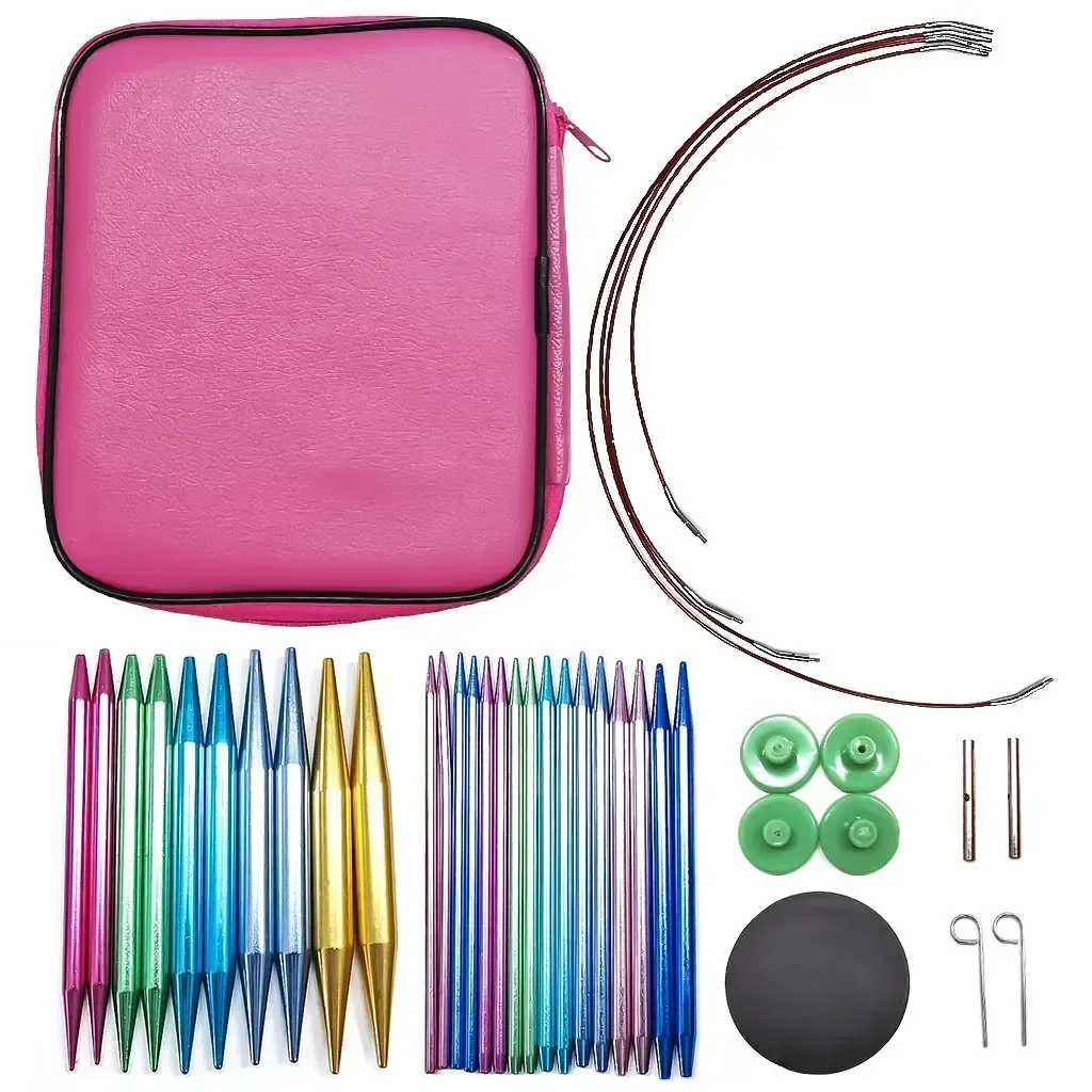 Aluminum Circular Knitting Needles Set Interchangeable Crochet Hooks Weaving Yarn Knitting Craft Tools Accessories Kit Needle
Aluminum Circular Knitting Needles Set Interchangeable Crochet Hooks Weaving Yarn Knitting Craft Tools Accessories Kit Needle