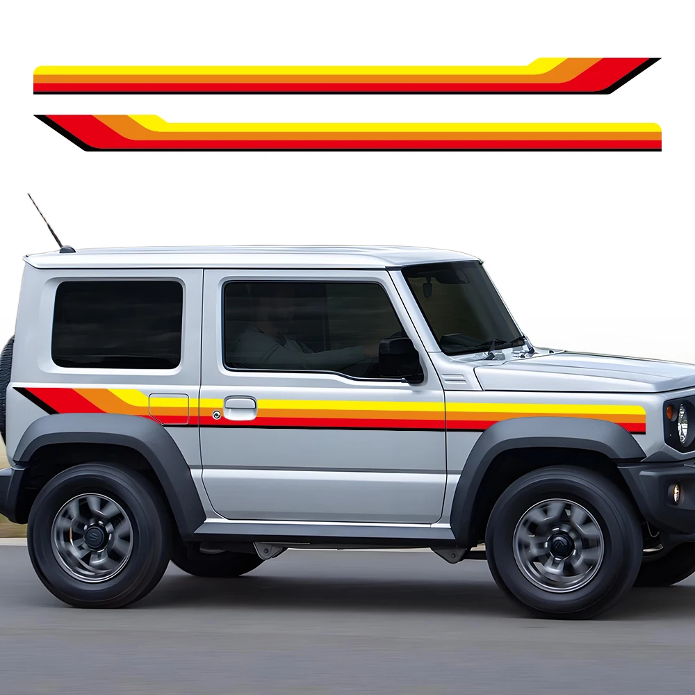 2 шт. автомобильная наклейка на линии талии в полоску, модифицированная оранжевая, красная, синяя, виниловая графика, наклейка, декоративная наклейка для Suzuki Jimny 2021 2022
2 шт. автомобильная наклейка на линии талии в полоску, модифицированная оранжевая, красная, синяя, виниловая графика, наклейка, декоративная наклейка для Suzuki Jimny 2021 2022
