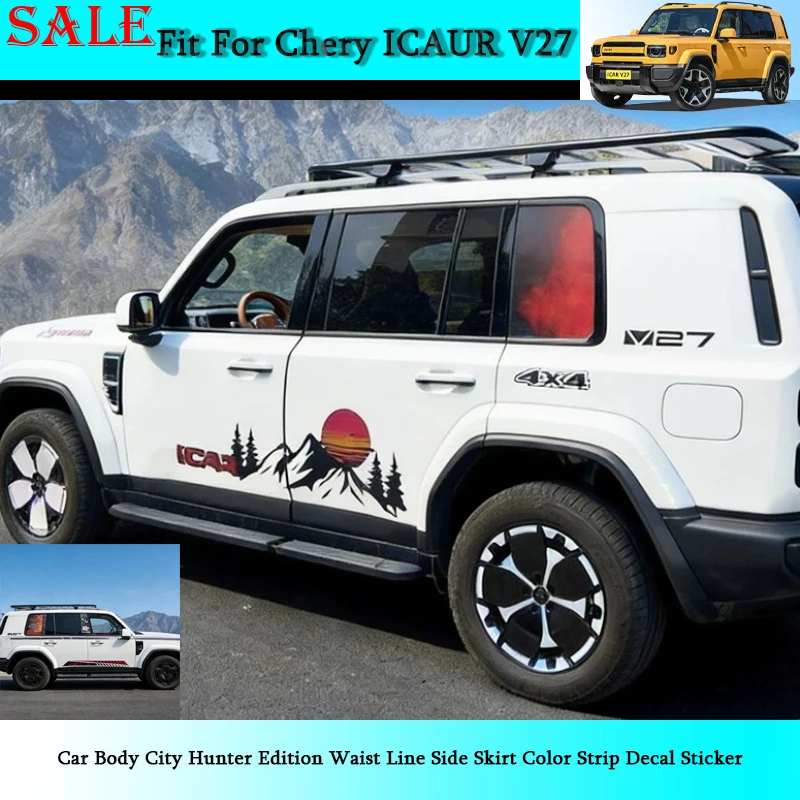 Fit for Chery ICAR V27 2026 Car Body City Hunter Edition Waist Line Side Skirt Color Strip Decal Sticker Auto Exterior Trim Part
Fit for Chery ICAR V27 2026 Car Body City Hunter Edition Waist Line Side Skirt Color Strip Decal Sticker Auto Exterior Trim Part