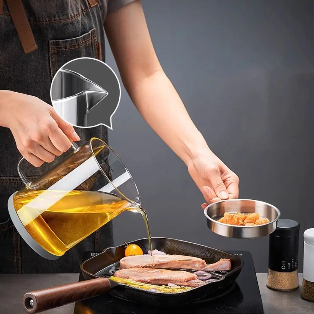 1L/1.5L Capacity Glass Oil Filter Heat-Resistant Household Kitchen Seasoning Tank Fine Mesh with Scale Grease Container
1L/1.5L Capacity Glass Oil Filter Heat-Resistant Household Kitchen Seasoning Tank Fine Mesh with Scale Grease Container
