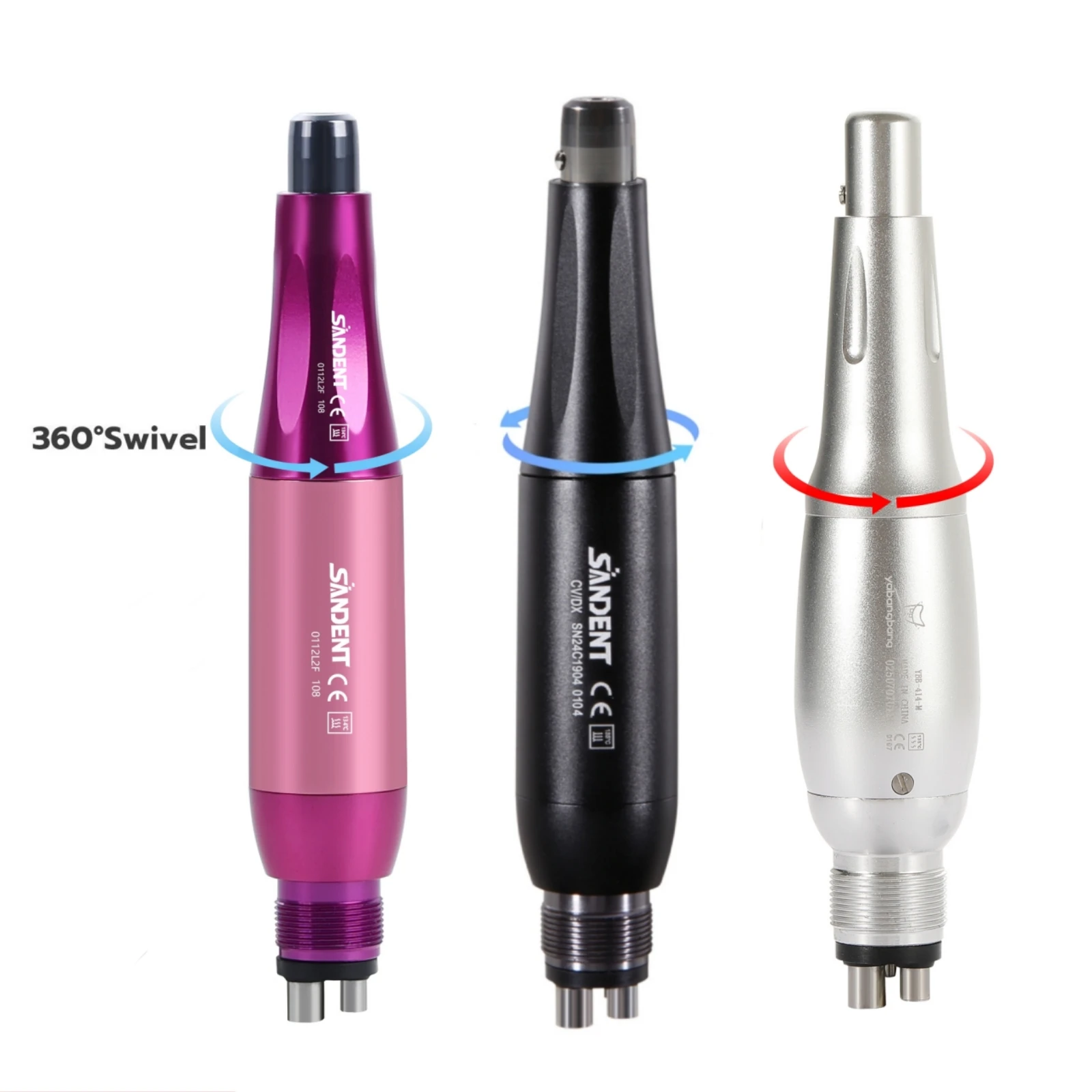 360° Swivel Dental Hygiene Prophy Handpiece 4Hole Straight Nosecone Turbine / Prophy Angles
360° Swivel Dental Hygiene Prophy Handpiece 4Hole Straight Nosecone Turbine / Prophy Angles