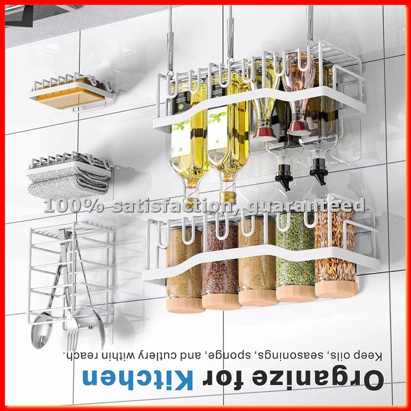 5-Pack of Rust- Stainless Steel Shower Racks Drill-Free Adhesive Bathroom Organizer Large-Capacity Storage Rack-ABWY
5-Pack of Rust- Stainless Steel Shower Racks Drill-Free Adhesive Bathroom Organizer Large-Capacity Storage Rack-ABWY