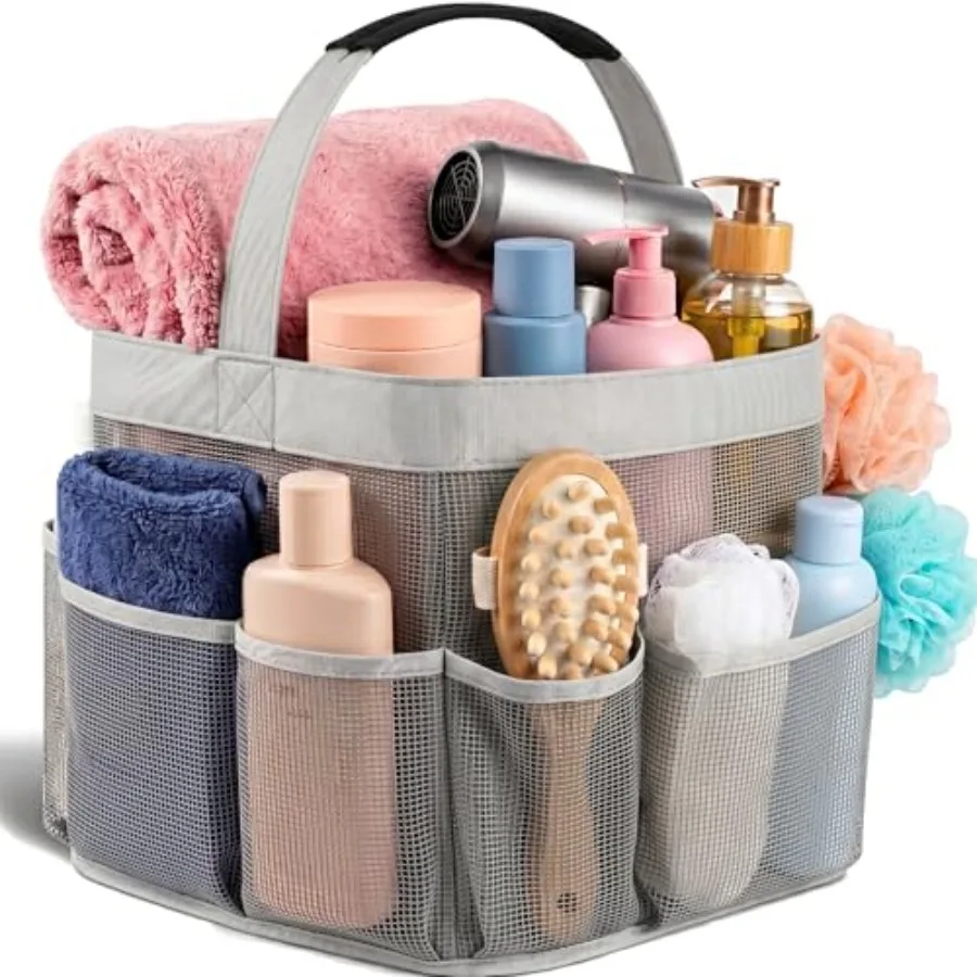 Mesh Shower Caddy 9 Pocket Portable Shower Caddy Organizer for College Dorm, Travel, Gym, Bathroom Quick Dry, Lightweight Tote
Mesh Shower Caddy 9 Pocket Portable Shower Caddy Organizer for College Dorm, Travel, Gym, Bathroom Quick Dry, Lightweight Tote