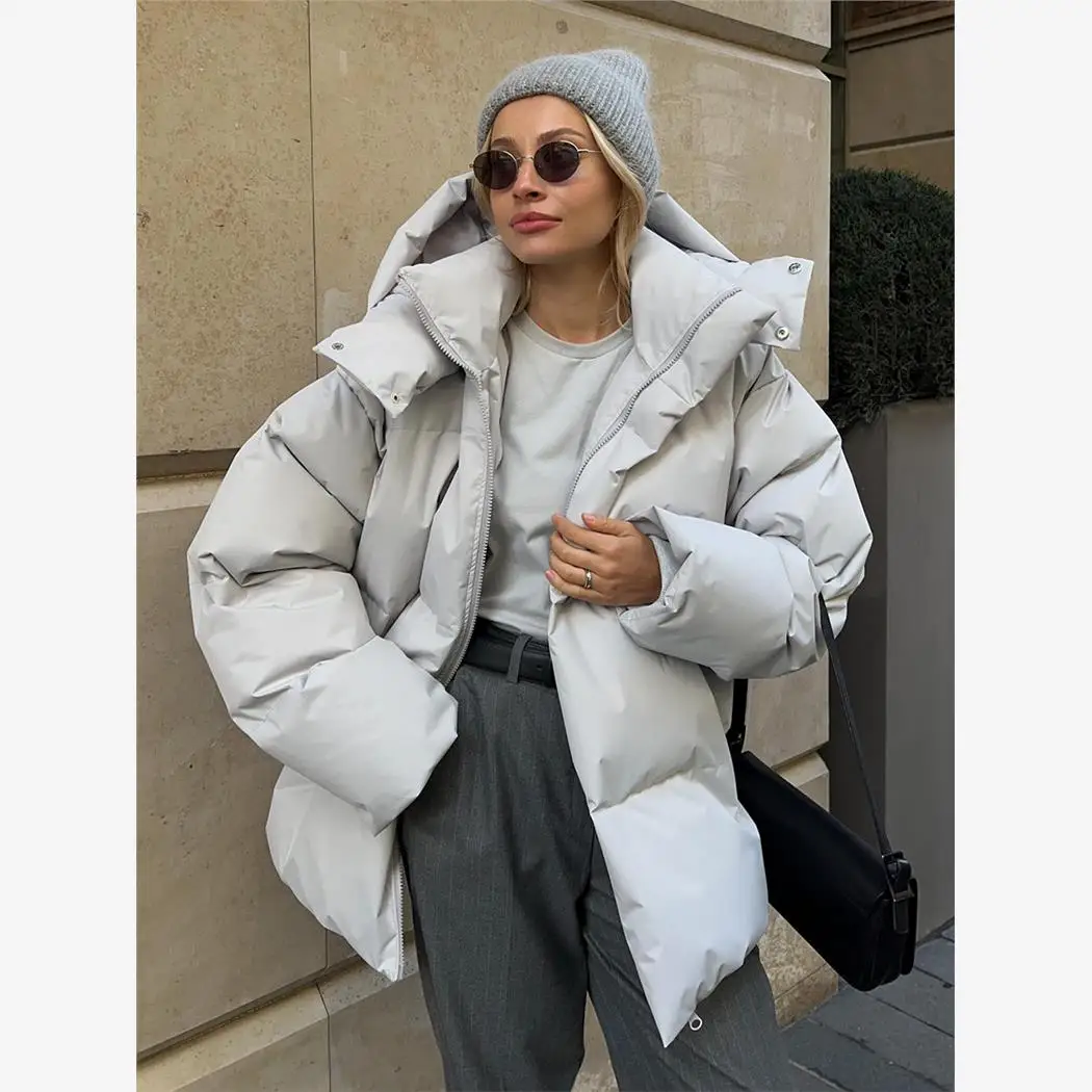 Women's Cotton Jaet Loose Fit Street Sle Long Sve Zipper Closure Mid-Length Coat Winter Outerwear Faionable Ladies' Top
Women's Cotton Jaet Loose Fit Street Sle Long Sve Zipper Closure Mid-Length Coat Winter Outerwear Faionable Ladies' Top