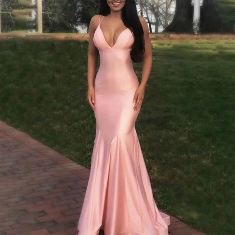 Lily Pink Mermaid Long Party Dress Vintage Satin Night Dress Mermaid Sexy Spaghetti Strap Celebrity Dress vestidos de fiesta
Lily Pink Mermaid Long Party Dress Vintage Satin Night Dress Mermaid Sexy Spaghetti Strap Celebrity Dress vestidos de fiesta