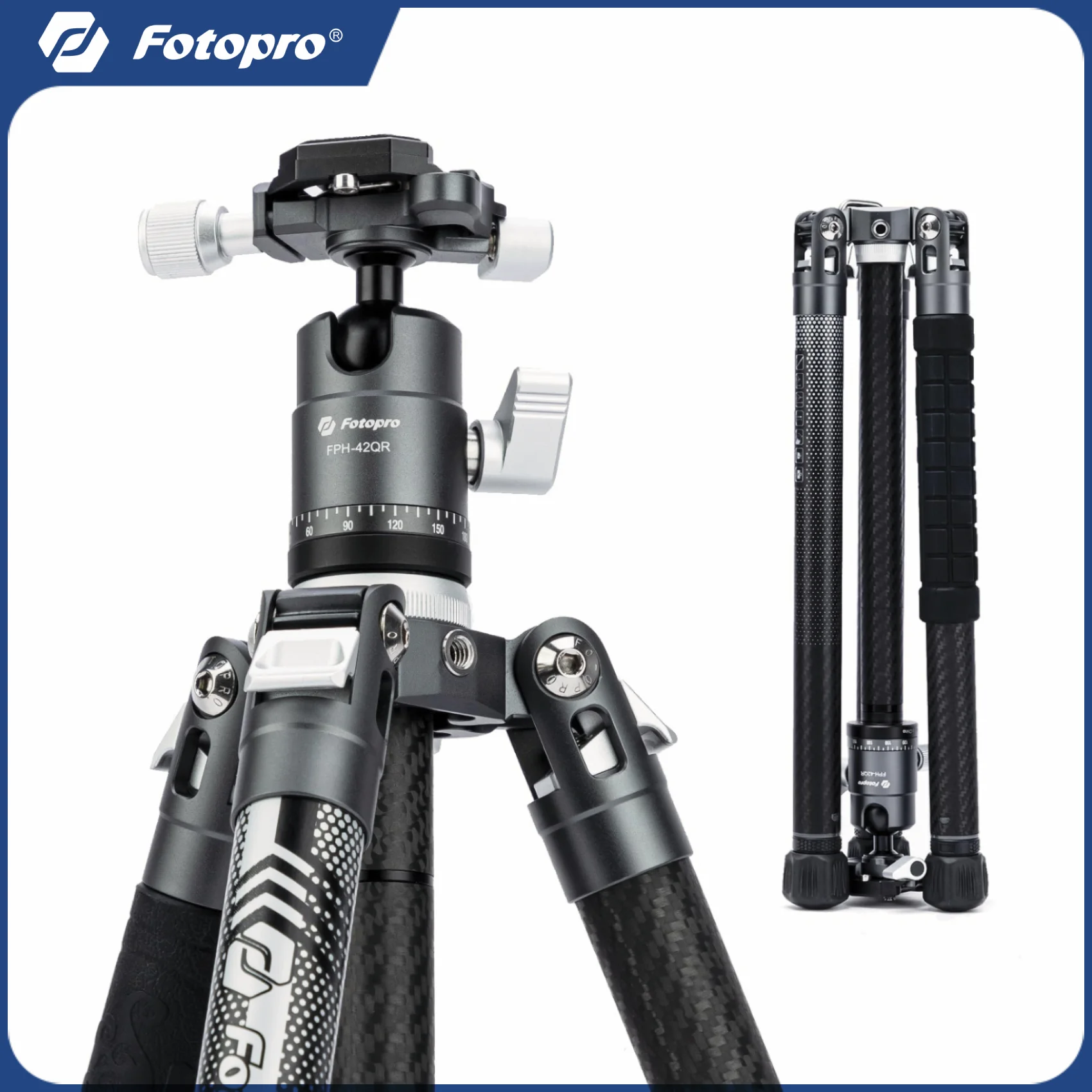 Fotopro Travel Camera Tripod 2lbs Ultralight 62 Inch Carbon Fiber Tripod for Camera Max Loads Up 22lbs X-Aircross 3
Fotopro Travel Camera Tripod 2lbs Ultralight 62 Inch Carbon Fiber Tripod for Camera Max Loads Up 22lbs X-Aircross 3