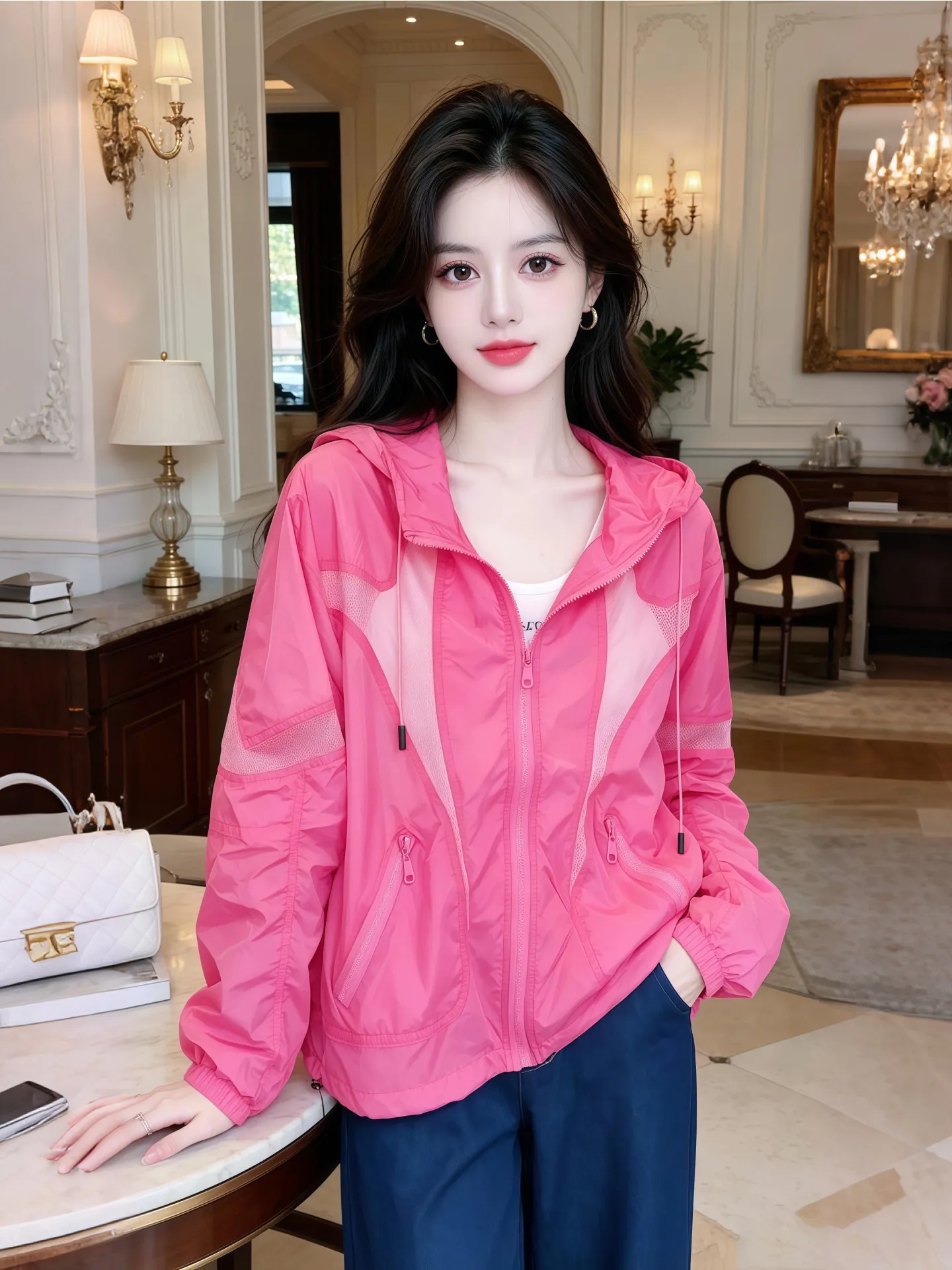 Casual Lightweight Breathable Women's Summer Outdoor Travel Versatile Slimming Pink Short Outerwear Commute Style Drawstring
Casual Lightweight Breathable Women's Summer Outdoor Travel Versatile Slimming Pink Short Outerwear Commute Style Drawstring