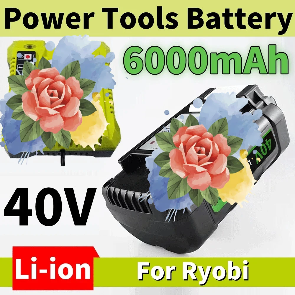 High-Power Lithium 40V 6AH Battery, For Ryobi RY40200 Tool Battery OP4050 OP4026 , RY40430,Ryobi Lawn Mower
High-Power Lithium 40V 6AH Battery, For Ryobi RY40200 Tool Battery OP4050 OP4026 , RY40430,Ryobi Lawn Mower