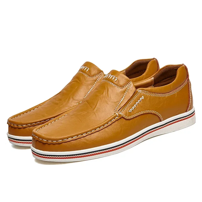 Men's leather shoes, Roman style breathable casual shoes, British handsome business shoes, soft soled bean lazy shoes
Men's leather shoes, Roman style breathable casual shoes, British handsome business shoes, soft soled bean lazy shoes