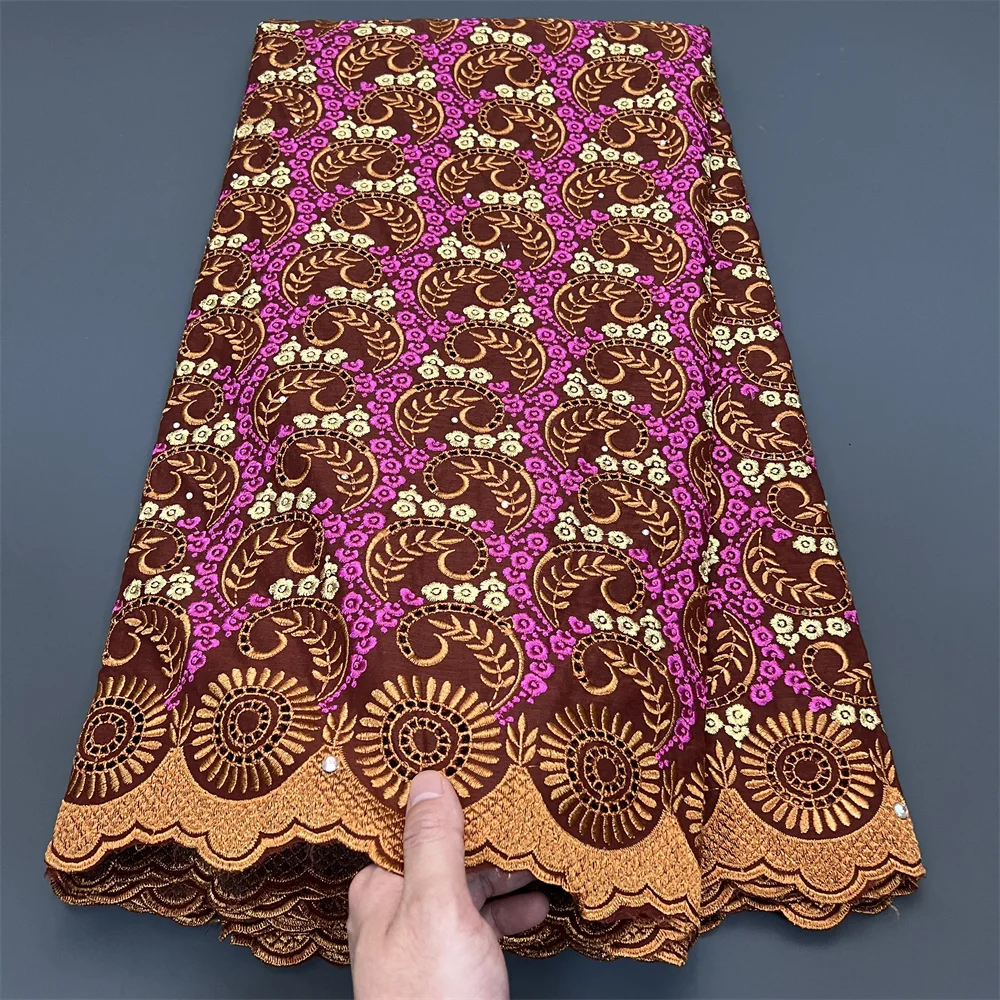 2025 African Nigerian Tulle Lace Fabric for Dress Sewing High Quality Damask Cotton Pure Embroidery Wedding Party 5Yard Hz1364
2025 African Nigerian Tulle Lace Fabric for Dress Sewing High Quality Damask Cotton Pure Embroidery Wedding Party 5Yard Hz1364